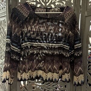 Patrons of Peace Black and Purple Blouse